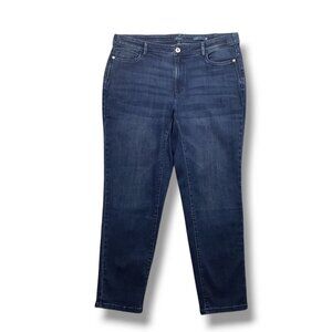 J Jill Authentic Fit Slim Ankle Jeans Womens 18 Mid Rise ALTERED‎